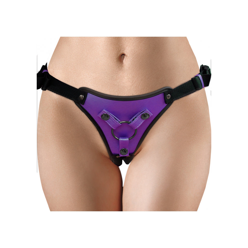 Ouch! Metallic Strap On Metallic Purple | 8714273051752 | Discreet Personal Wellness