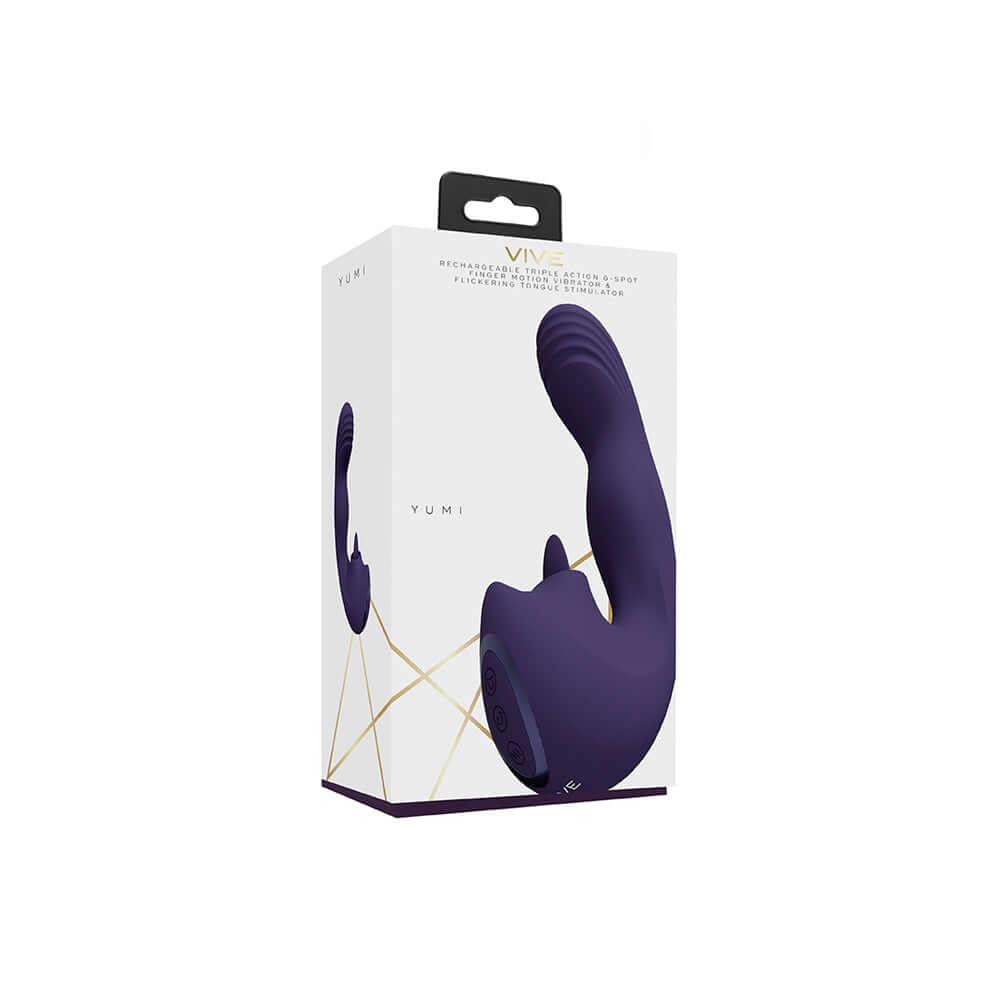 Vive Yumi Triple G-Spot Finger Motion Vibrator Purple | 8714273051899 | Discreet Personal Wellness