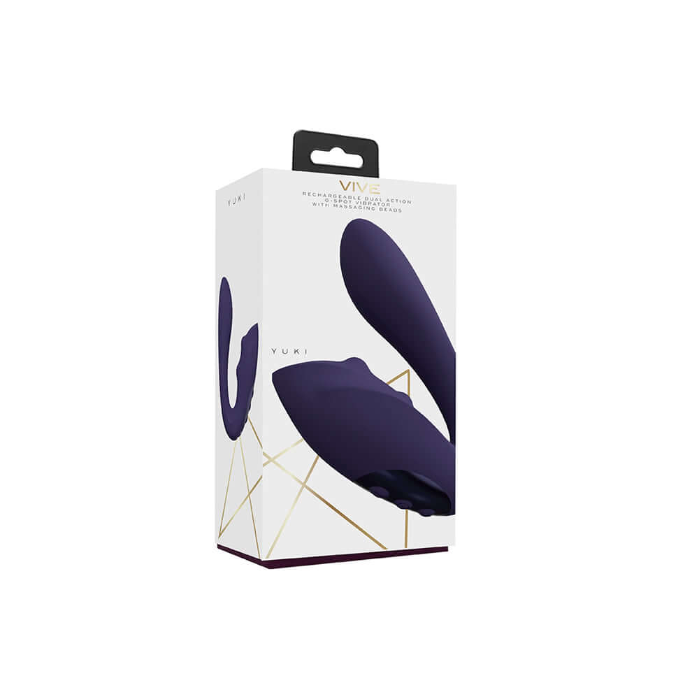 Vive Yuki Dual G-Spot Vibrator With Beads Purple | 8714273051912 | Discreet Personal Wellness