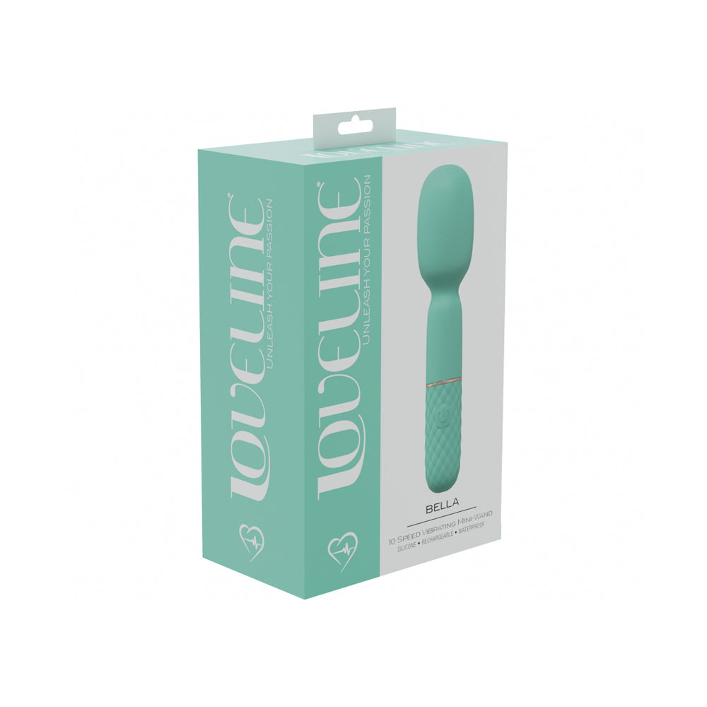Bella 10 Speed Vibrating Mini-Wand Silicone Rechargeable Waterproof Green | 8714273052100 | Discreet Personal Wellness
