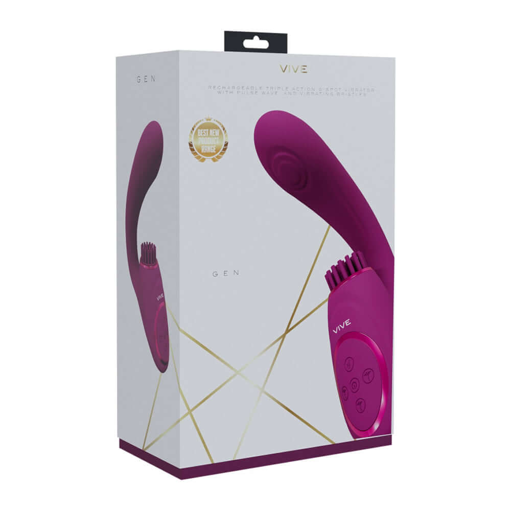 Gen Triple G-Spot Vibrator With Pulse Wave Pink | 8714273054166 | Discreet Personal Wellness