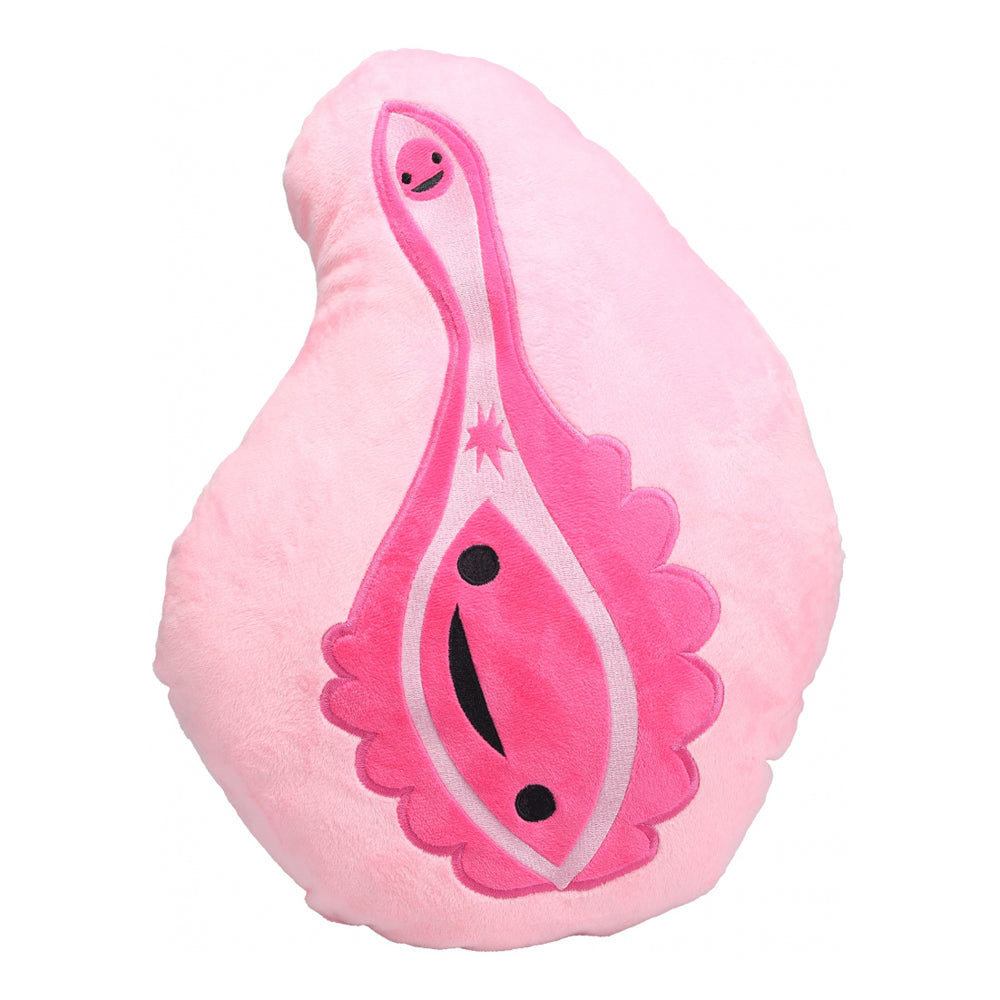 S-Line Vagina Pillow Plushie With Storage Pouch Pink | 8714273054371 | Discreet Personal Wellness