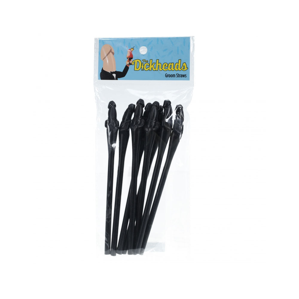 The Penisheads Groom Straws Black | 8714273055101 | Discreet Personal Wellness