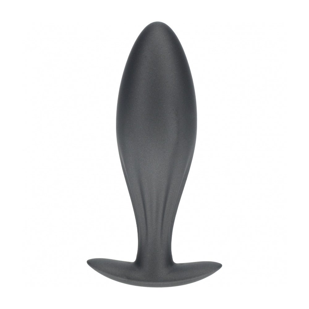 Ouch! Oval Anal Plug Silicone Gun Metal | 8714273056979 | Discreet Personal Wellness