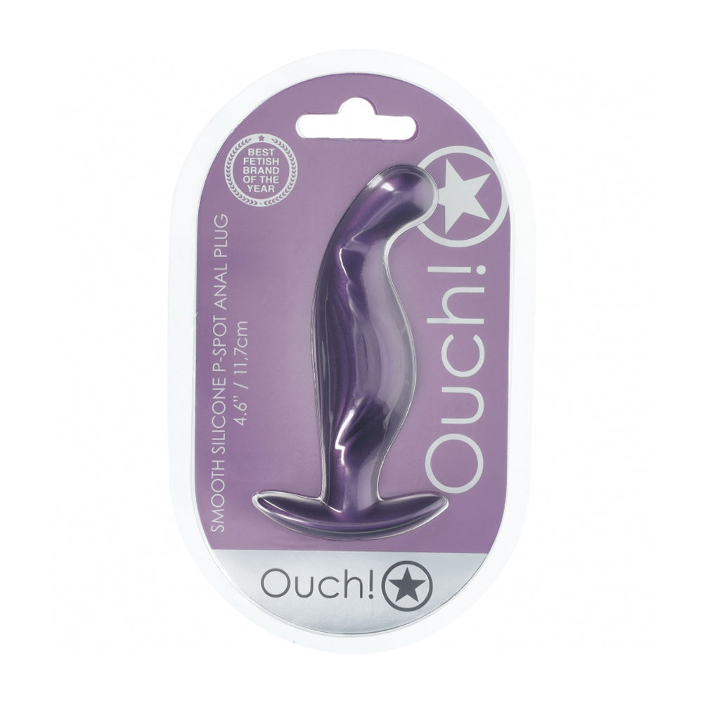 Ouch! P-Spot Anal Plug Silicone Metallic Purple | 8714273057211 | Discreet Personal Wellness