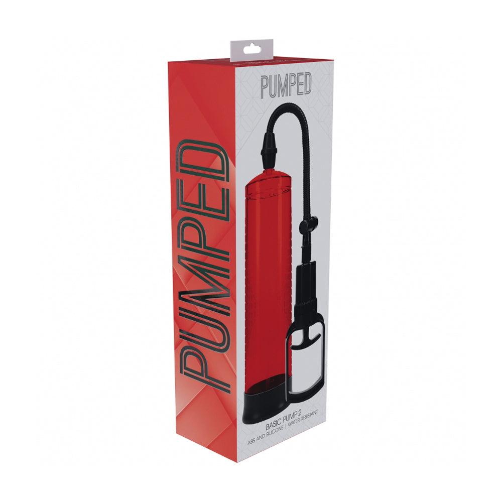 Pumped Basic Pump 2 Water Resistant Red | 8714273057976 | Discreet Personal Wellness