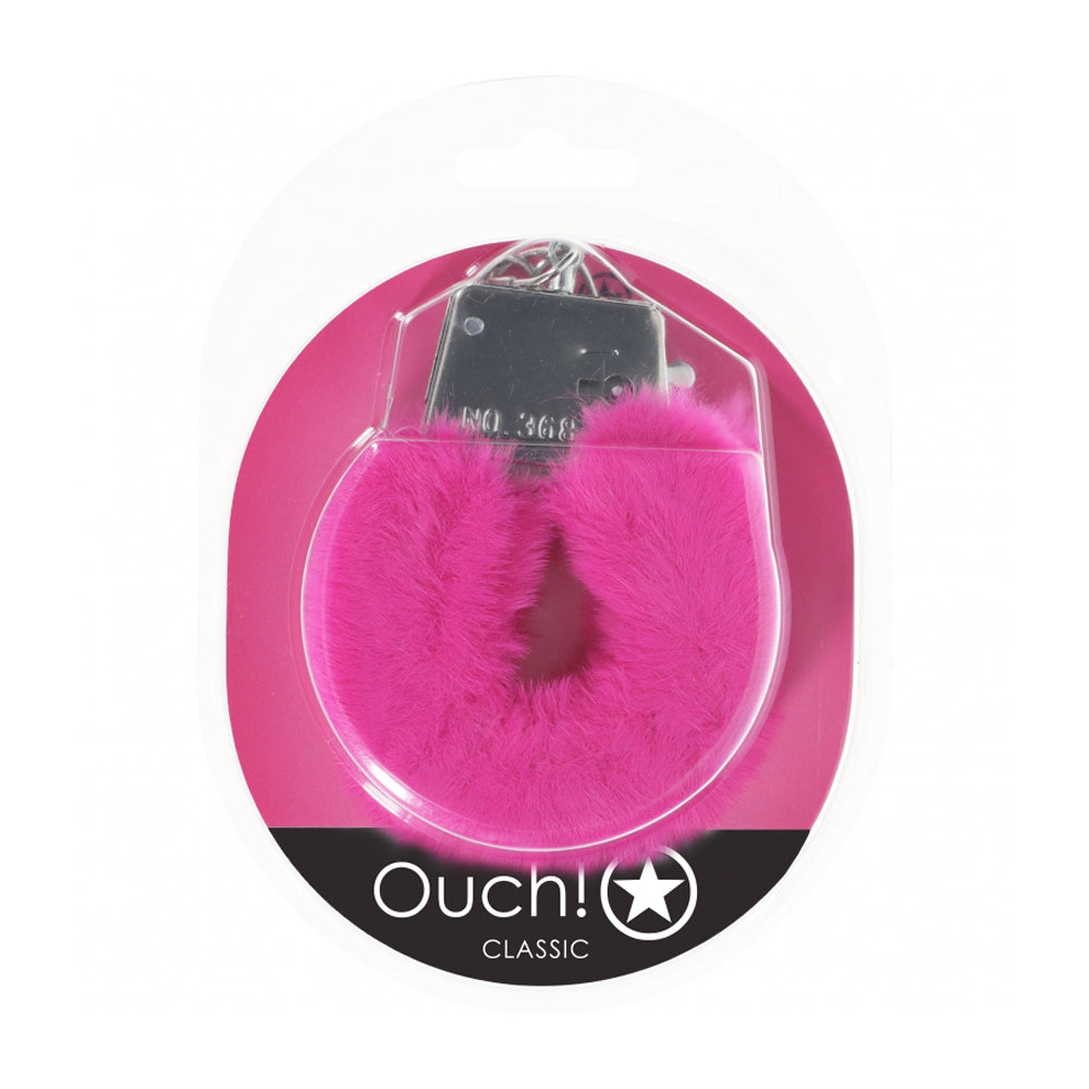 Ouch! Classic Fluffy Handcuffs Pink | 8714273058225 | Discreet Personal Wellness