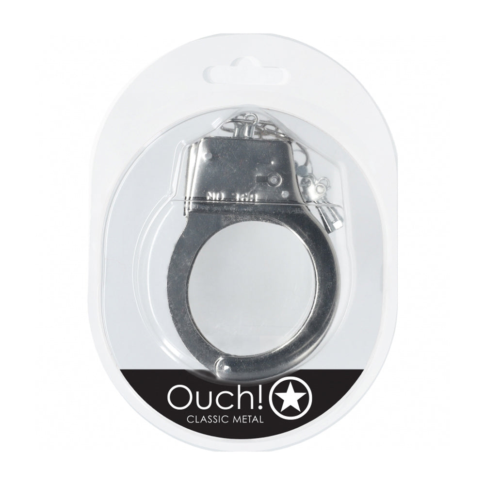 Ouch! Classic Metal Handcuffs Silver | 8714273058300 | Discreet Personal Wellness