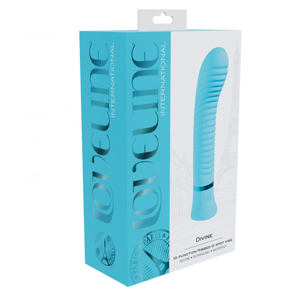 Loveline Divine Ribbed G-Spot Vibe Blue | 8714273058478 | Discreet Personal Wellness