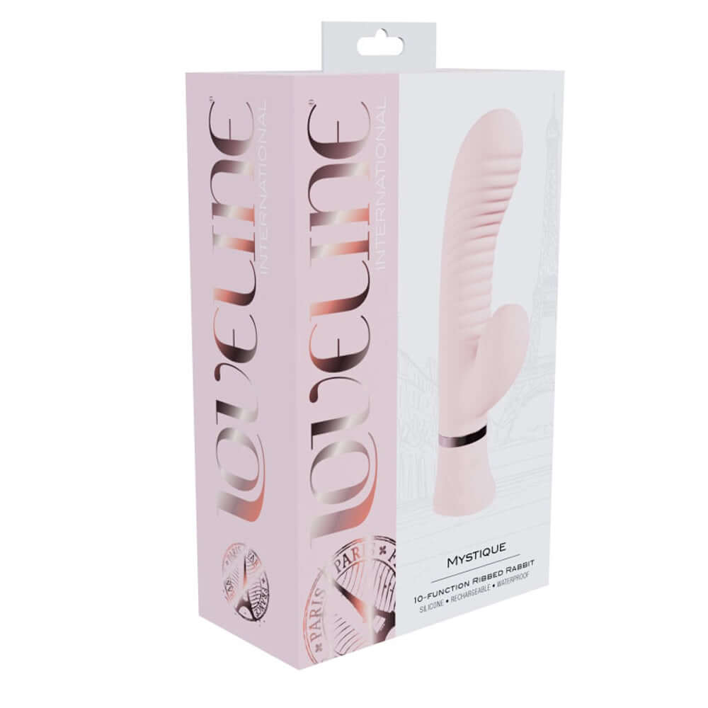 Loveline Mystique Ribbed Rabbit Pink | 8714273058485 | Discreet Personal Wellness