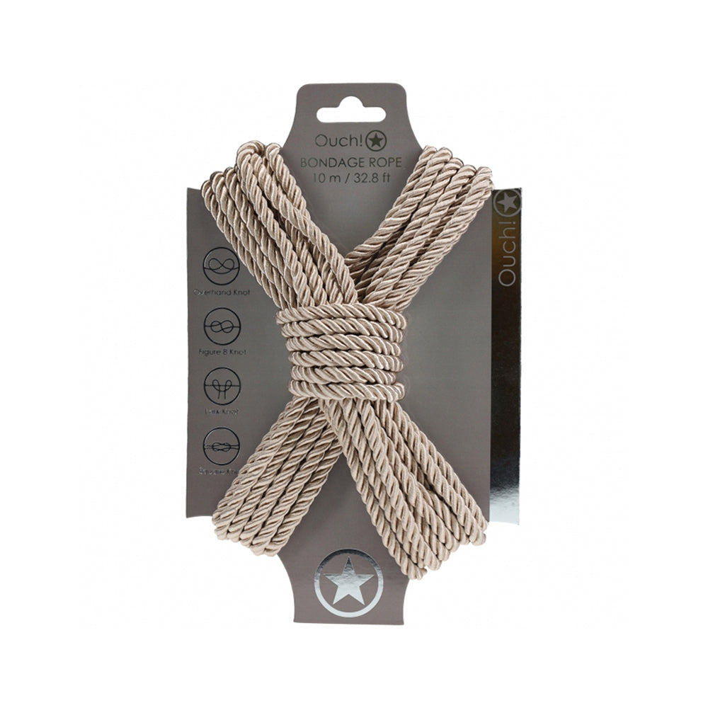 Ouch! Bondage Rope 10 Meter Nylon Gold | 8714273059390 | Discreet Personal Wellness