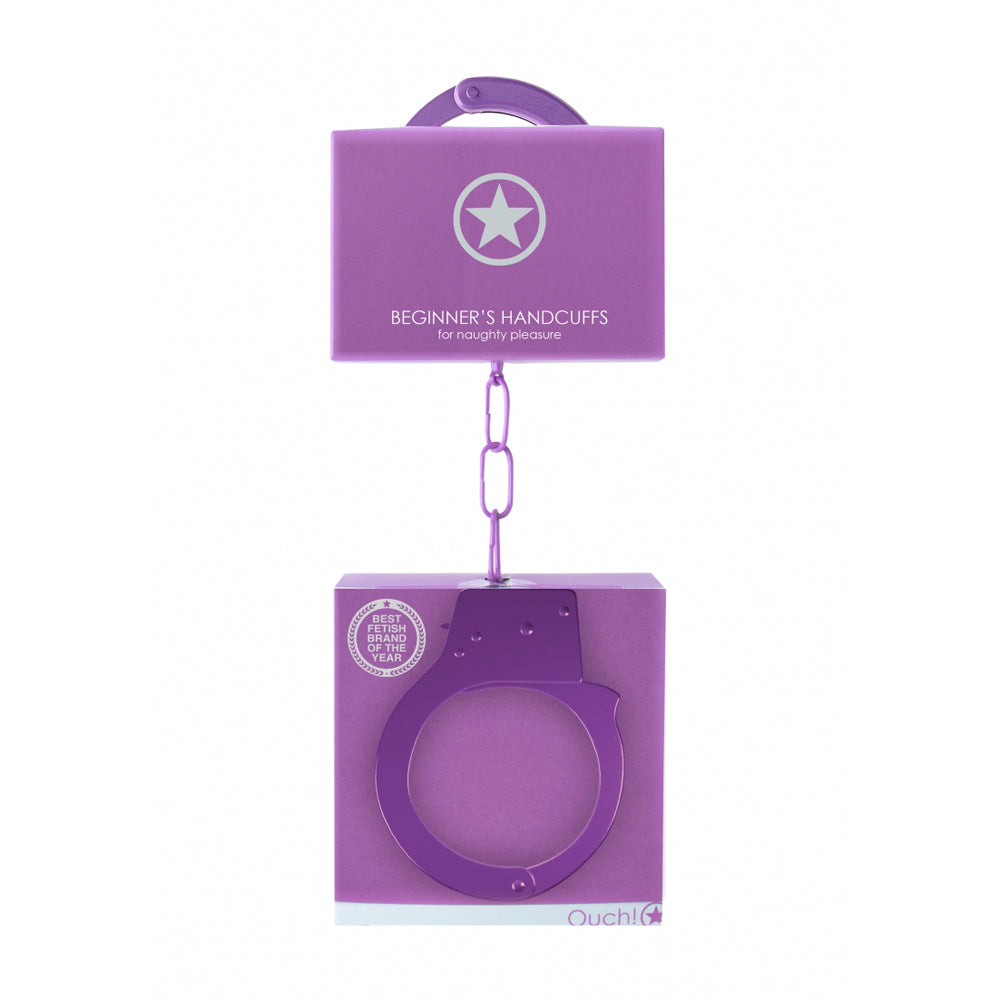 Ouch! Beginner's Handcuffs Purple | 8714273074027 | Discreet Personal Wellness