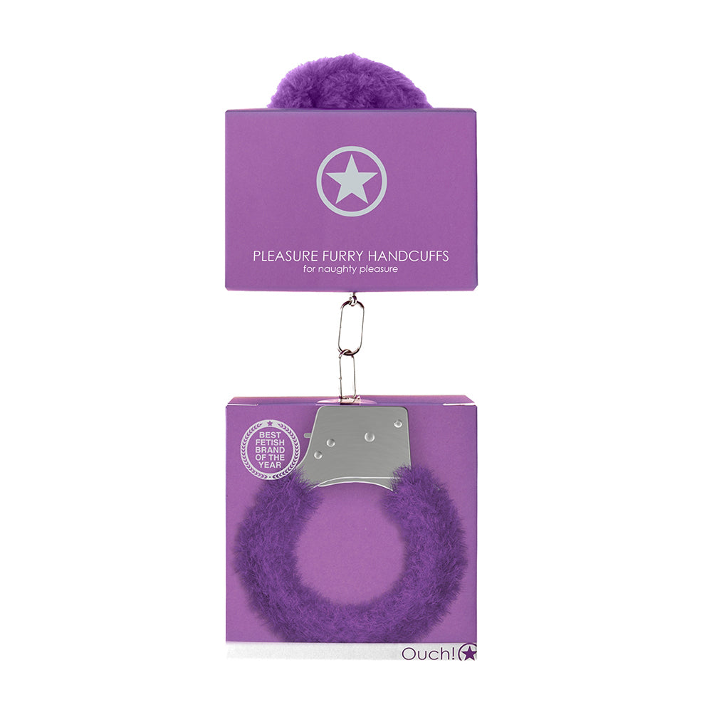 Ouch! Pleasure Handcuffs Furry Purple | 8714273074195 | Discreet Personal Wellness