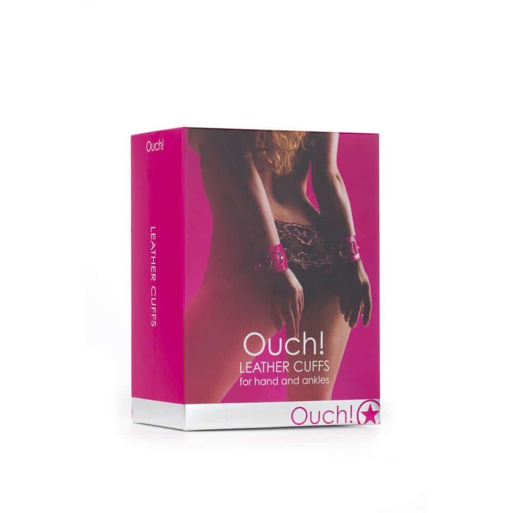 Ouch! Leather Cuffs Pink | 8714273309372 | Discreet Personal Wellness