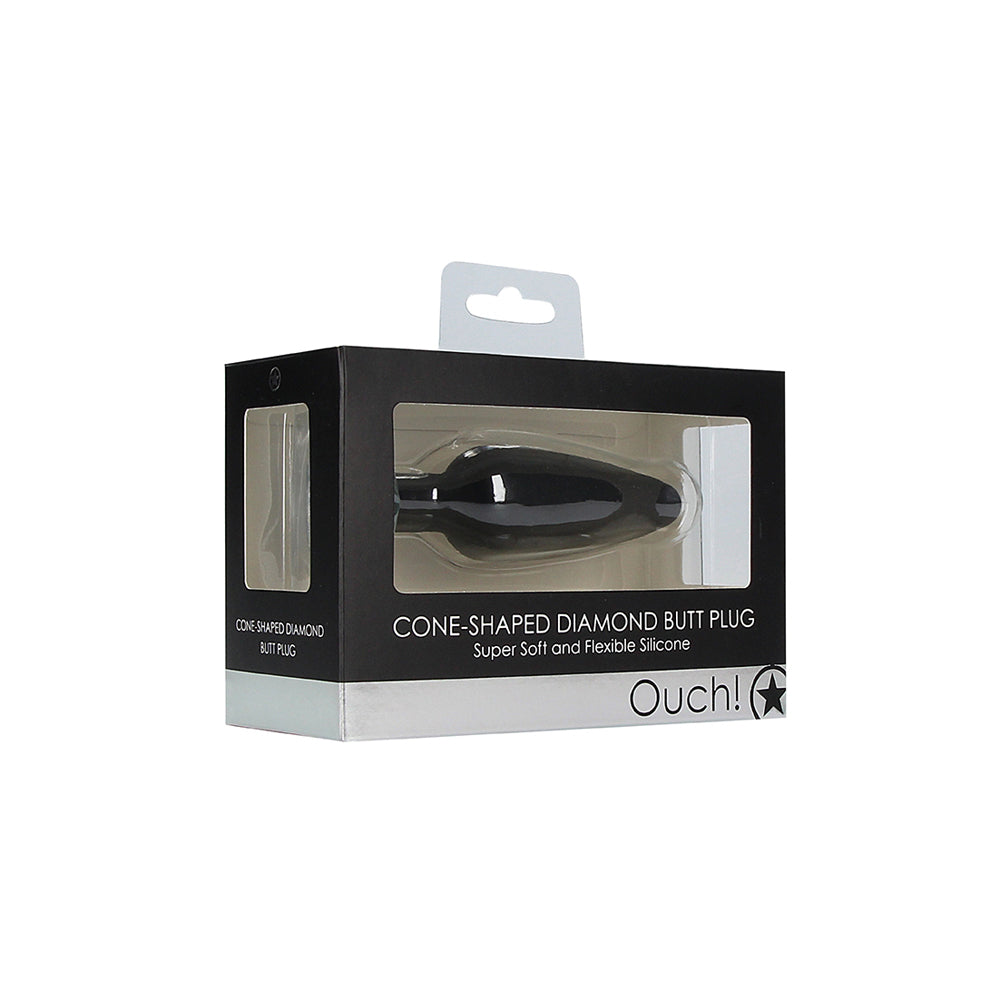 Cone-Shaped Diamond Butt Plug Black | 8714273492173 | Discreet Personal Wellness