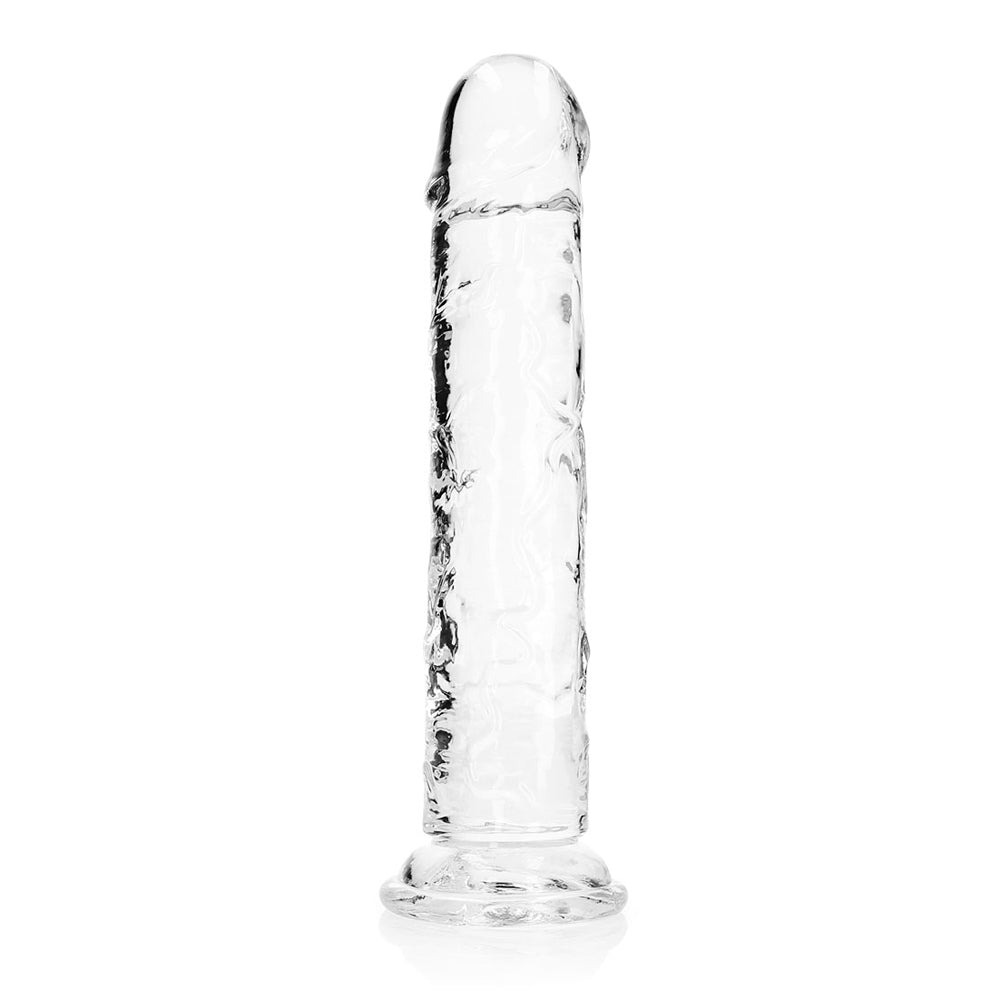 Realrock Crystal Clear Straight Realistic Dildo With Suction Cup 11'' Transparent | 8714273520647 | Discreet Personal Wellness