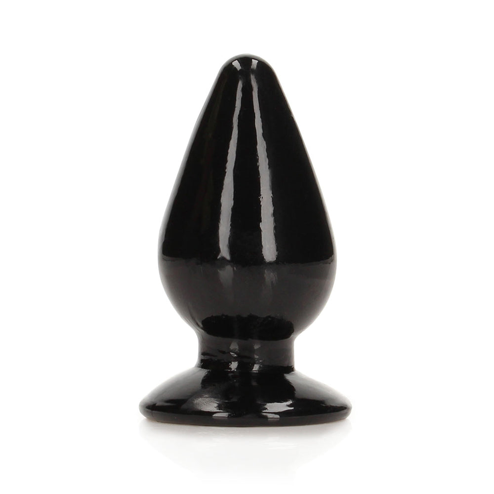 Realrock Crystal Clear Anal Plug 4.5'' Black | 8714273520746 | Discreet Personal Wellness