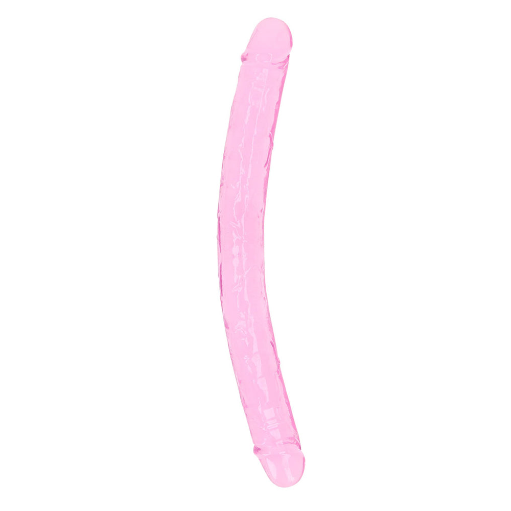 Realrock Crystal Clear Double Penis 13'' Pink | 8714273520852 | Discreet Personal Wellness