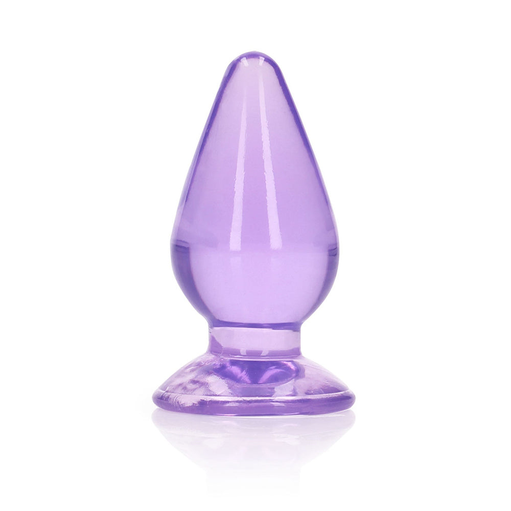 Realrock Crystal Clear Anal Plug 3.5'' Purple | 8714273522665 | Discreet Personal Wellness