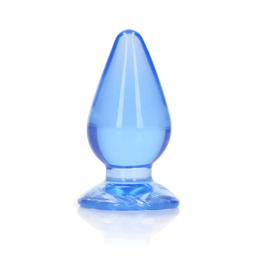 Realrock Crystal Clear Anal Plug 3.5'' Blue | 8714273522870 | Discreet Personal Wellness