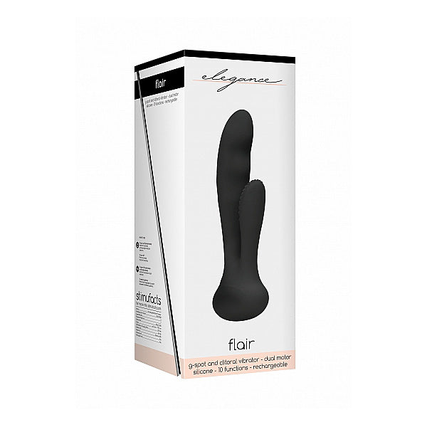 Elegance G-Spot And Clitoral Vibrator Flair Black | 8714273547811 | Discreet Personal Wellness