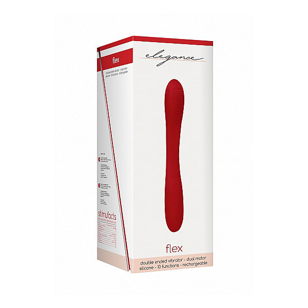 Elegance Double Ended Vibrator Flex Red | 8714273547941 | Discreet Personal Wellness
