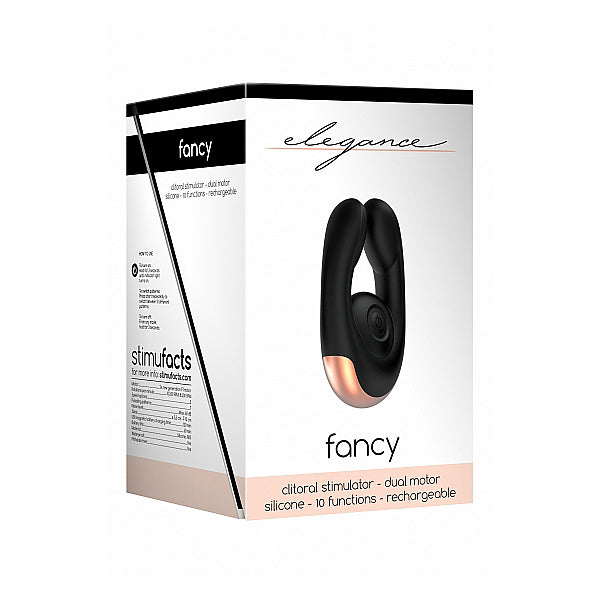 Elegance Dual Motor Clitoral Stimulator Fancy Black | 8714273925145 | Discreet Personal Wellness
