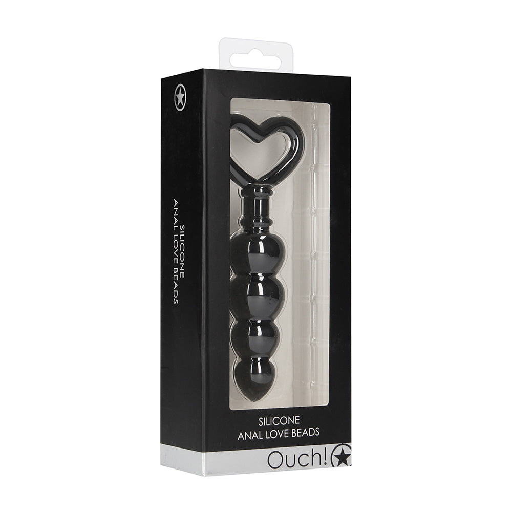 Ouch! Anal Love Beads Black | 8714273925879 | Discreet Personal Wellness