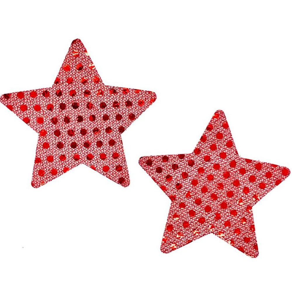 Sequence Star Pasties Red O/S | 8932130101277 | Discreet Personal Wellness