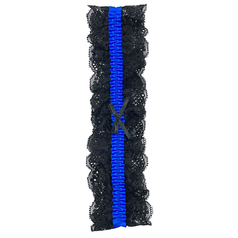 Lace Garter Black/Blue O/S | 8932130201175 | Discreet Personal Wellness