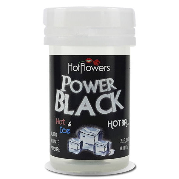 Massage Oil Hot Ball Power Black 2Pk | 7898911453342 | Discreet Personal Wellness