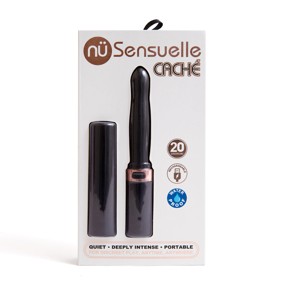 Nu Sensuelle Cache 20 Function Discreet Vibe Black | 9342851001944 | Discreet Personal Wellness
