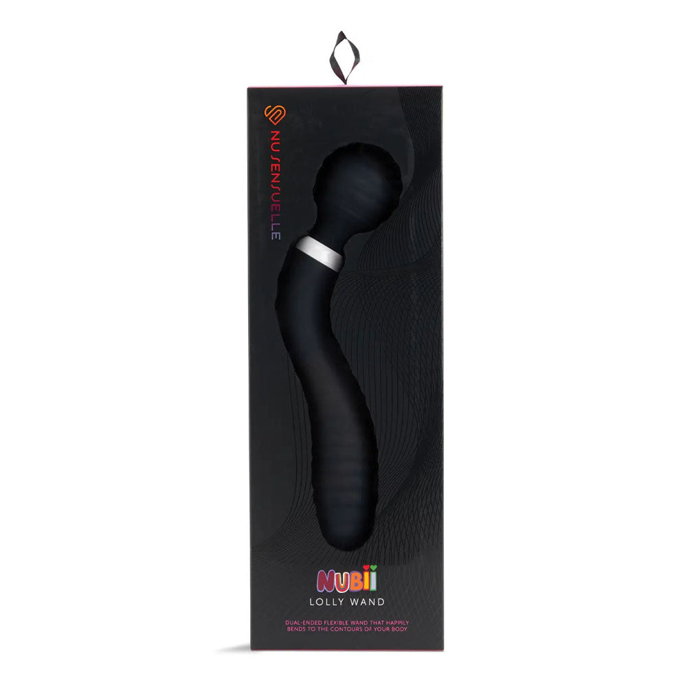 Lolly Double-Ended Flexible Nubii Wand Black | 9342851003405 | Discreet Personal Wellness