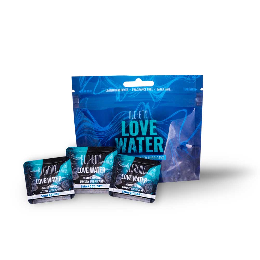 Alchemy Love Water Snap Slide Display - 12 Packs 16 Ct -Water-Based Lubricant | 850013071708 | Discreet Personal Wellness