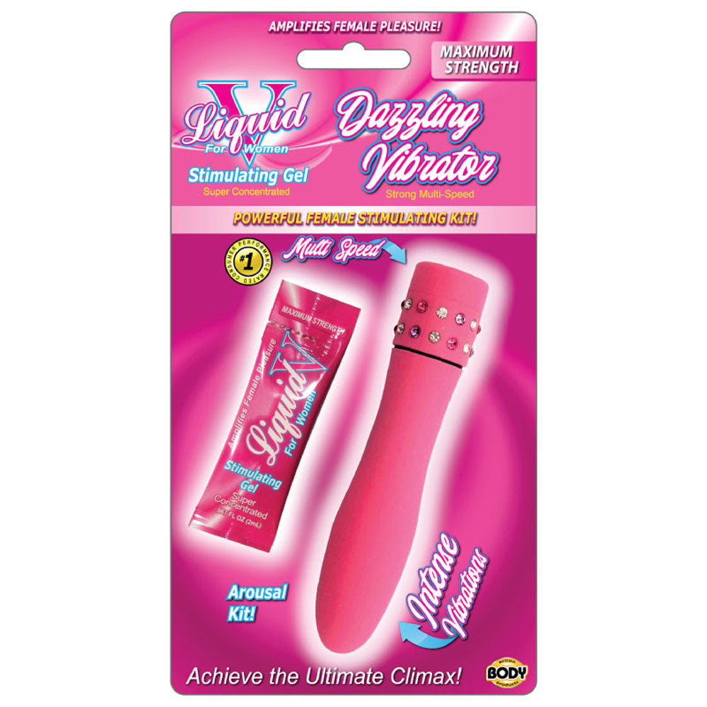 Liquid v Dazzling Vibrator Kit | 679359001442 | Discreet Personal Wellness