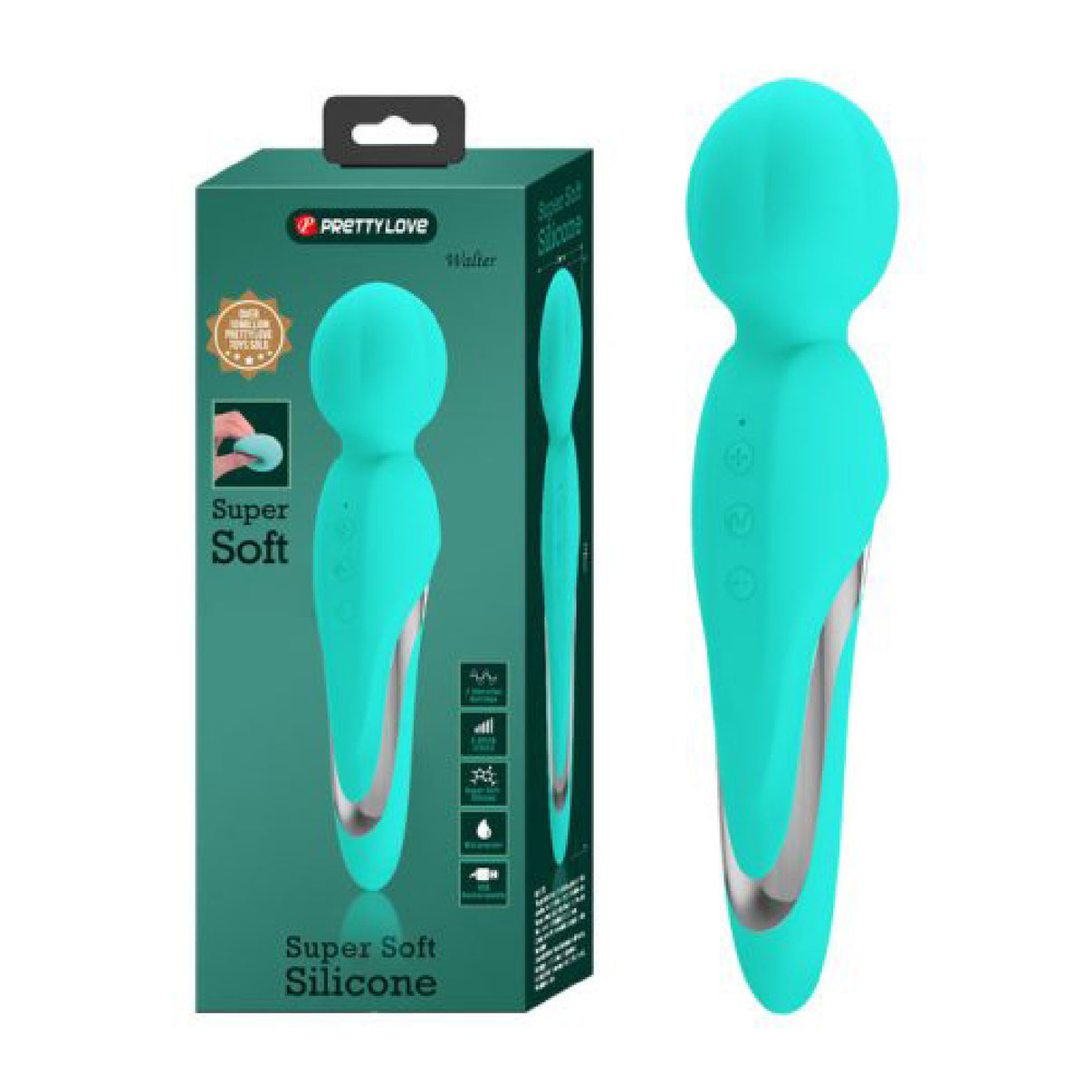 Walter Super Soft Silicone Wand - Seafoam | 6959532334920 | Discreet Personal Wellness