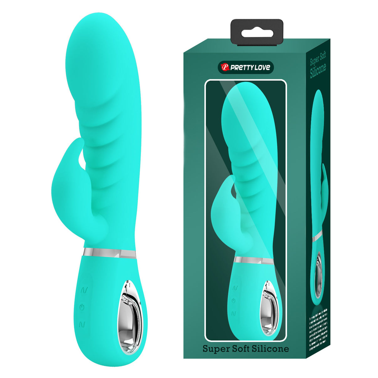 Prescott Super Soft Rabbit Silicone Vibrator - Vibrator -Teal | 6959532334944 | Discreet Personal Wellness