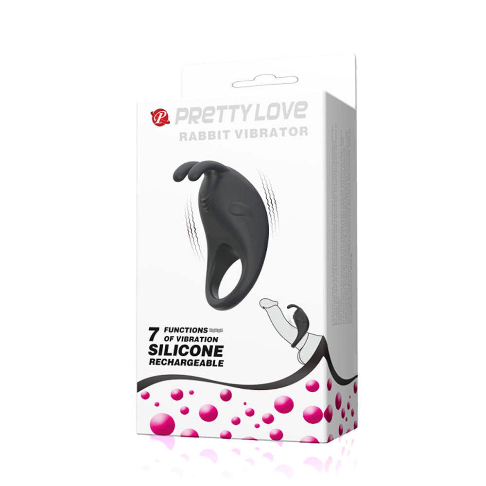 Pretty Love Rabbit Vibrator - Black | 6959532318913 | Discreet Personal Wellness