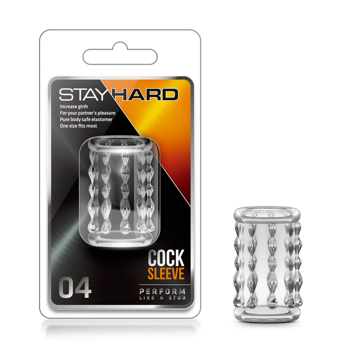 Stay Hard Penis Sleeve 04 - Clear | 853858007093 | Discreet Personal Wellness