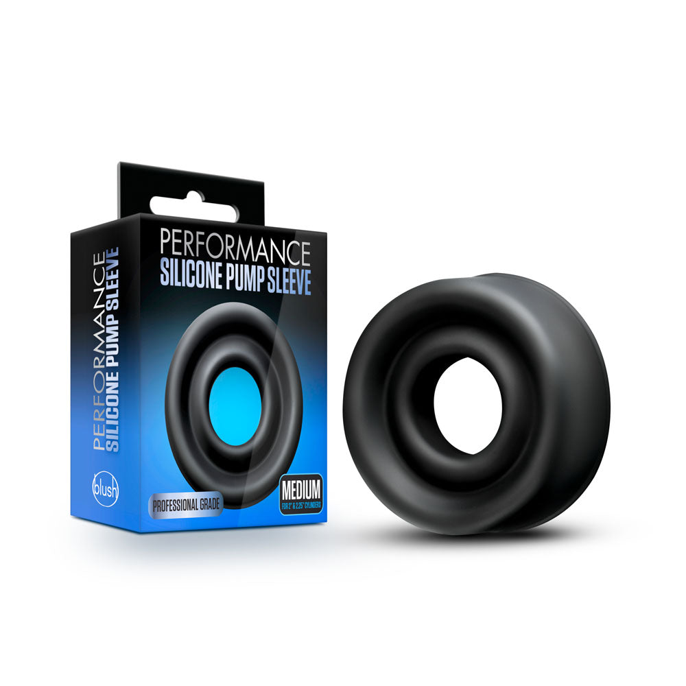 Performance - Silicone Pump Sleeve - Medium - Black | 850002870107 | Discreet Personal Wellness