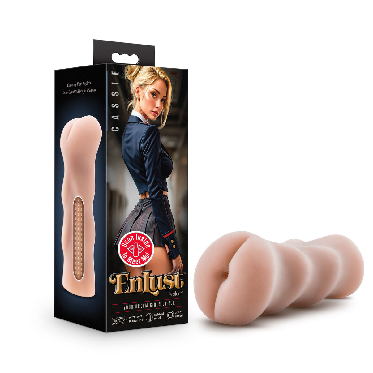 Enlust - Cassie AI Vagina Style Stroker - Beige | 810138370025 | Discreet Personal Wellness
