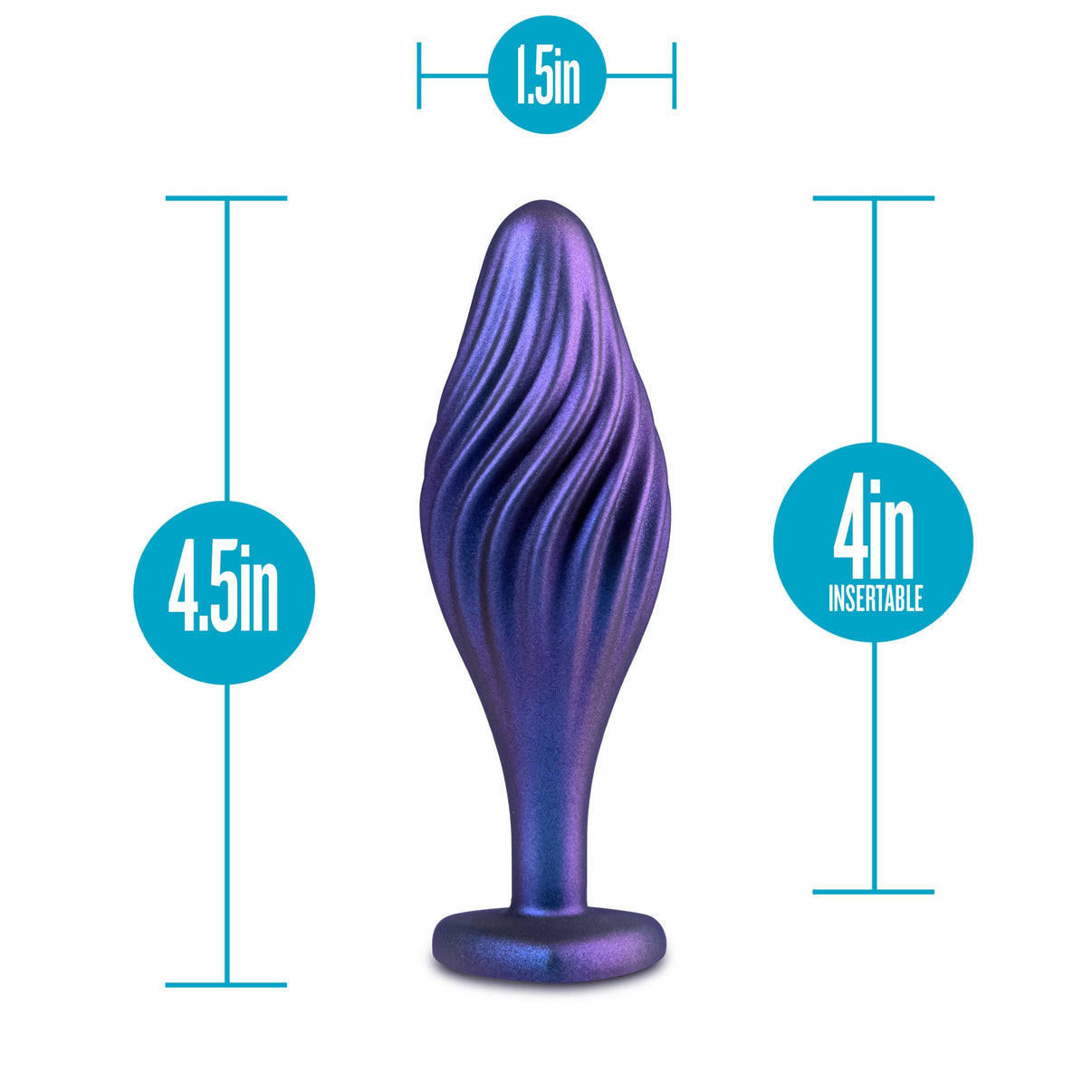 Anal Adventures Matrix - Swirling Bling Plug - Sapphire | 819835028888 | Discreet Personal Wellness