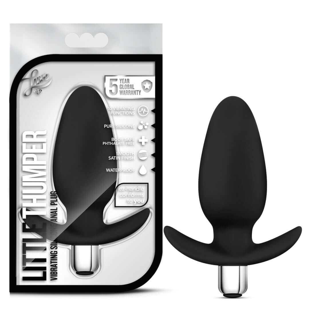Luxe Little Thumper - Black | 702730697764 | Discreet Personal Wellness
