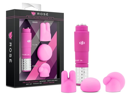 Rose Revitalize Massage Kit - Pink | 702730698860 | Discreet Personal Wellness