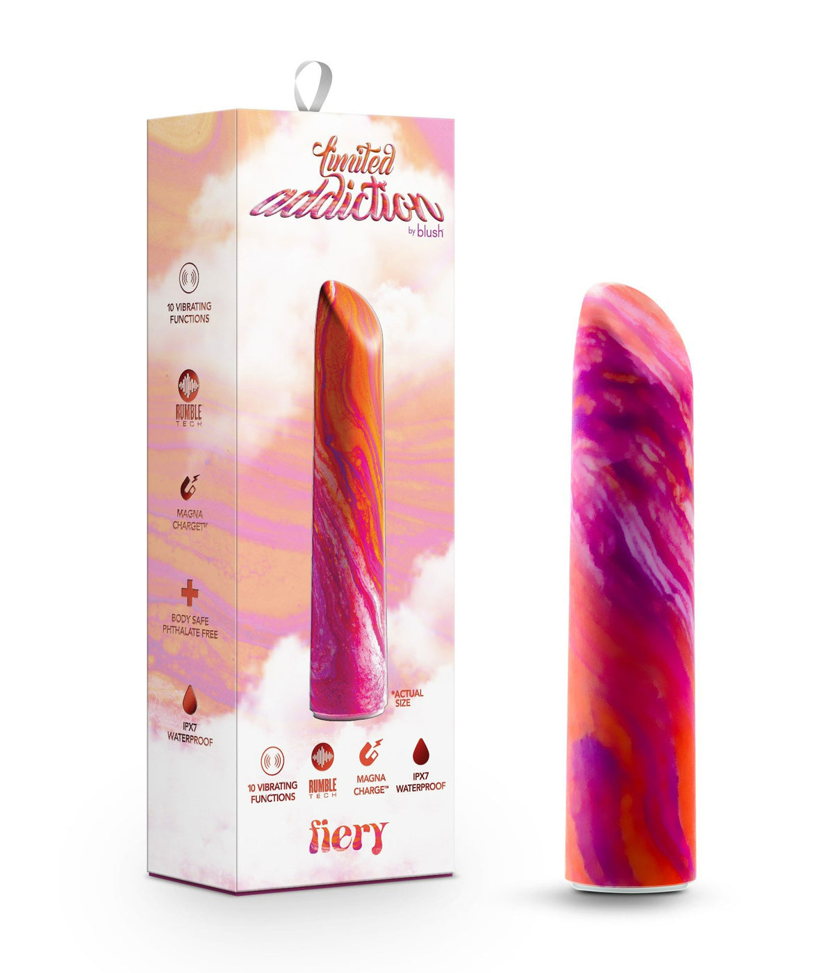 Limited Addiction - Fiery - Power Vibe - Coral | 819835028840 | Discreet Personal Wellness