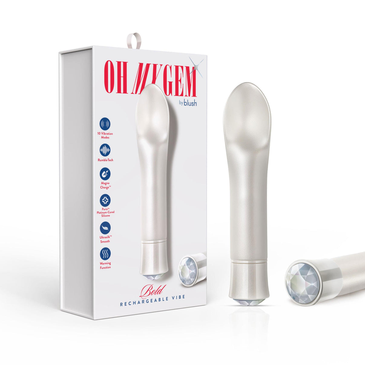 Oh My Gem - Bold - Diamond - White | 819835029489 | Discreet Personal Wellness
