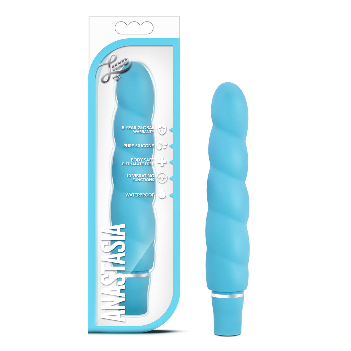 Luxe - Anastasia - Aqua | 735380419028 | Discreet Personal Wellness