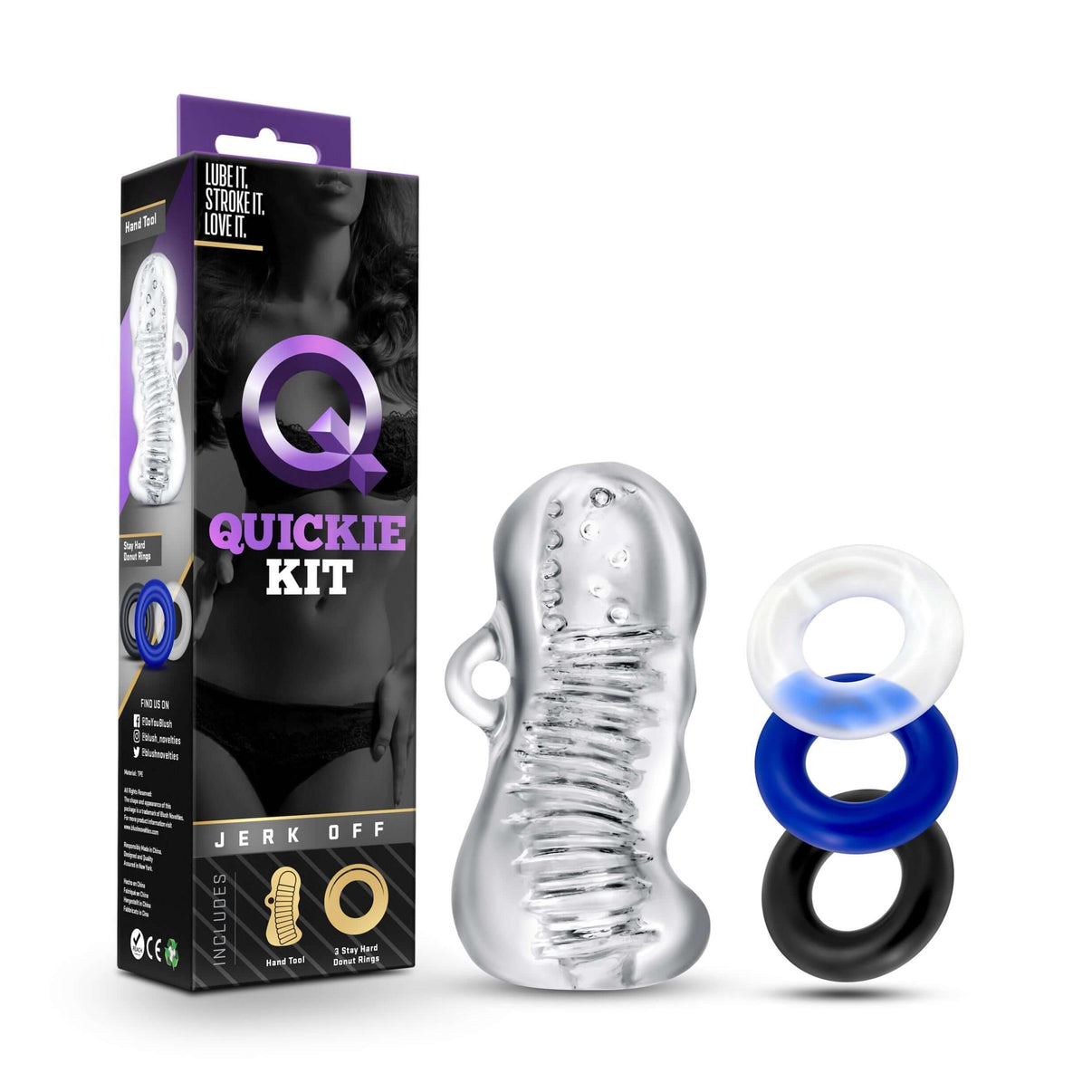 Quickie Kit - Jerk Off - Clear | 853858007659 | Discreet Personal Wellness