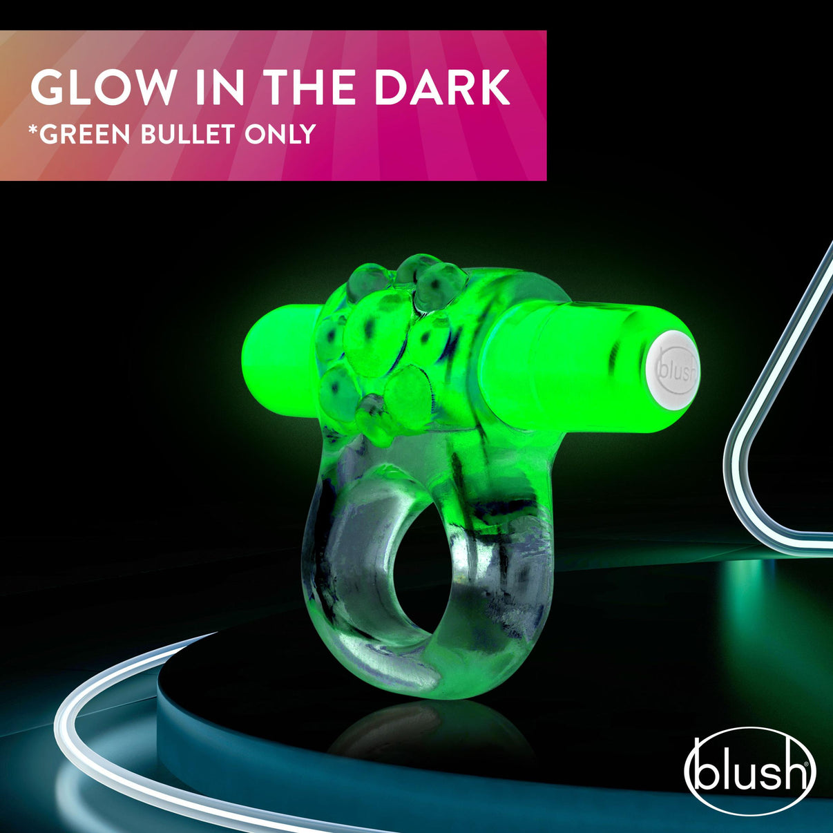 Play With Me – Teaser Vibrating C-Ring – Green | 850002870312 | Discreet Personal Wellness