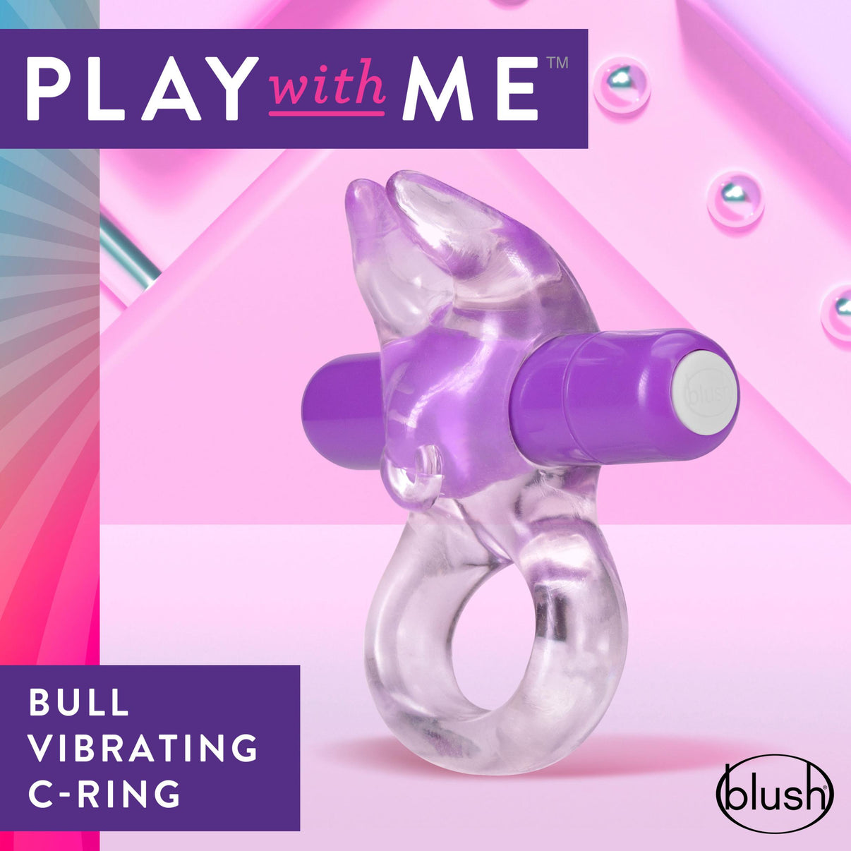Play With Me – Bull Vibrating C-Ring - Purple | 850002870411 | Discreet Personal Wellness
